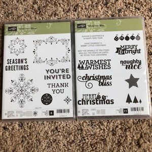 Pair of Holiday Stampin Up Stamp Sets